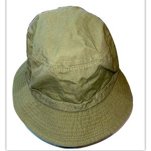 DPC army GREEN Canvas HAT L FLOPPY Sun CAP Beach Cotton Vented DORFMAN PACIFIC L